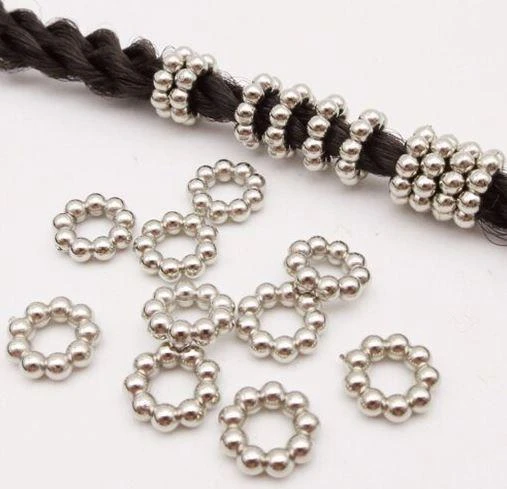 22 Anneaux Argentés Pour Tresses Et Locks 1 22 Anneaux Argentés Pour Tresses Et Locks