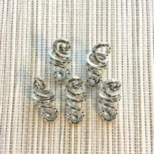 5 Bagues Cheveux Viking Spirales Pour Tresses Ou Locks 2 5 Bagues Cheveux Viking Spirales Pour Tresses Ou Locks – Image 2