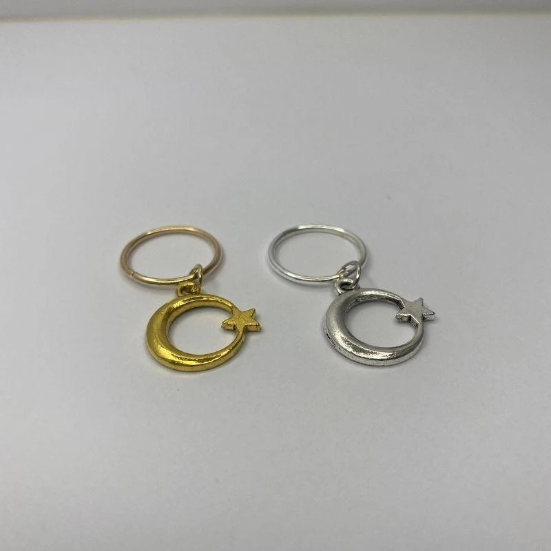 5 Bagues Pour Tresses Nattes Et Locks - Lune Et étoile 2 5 Bagues Pour Tresses Nattes Et Locks - Lune Et étoile – Image 2