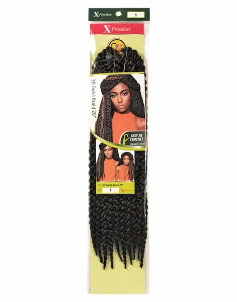 Mèches X-Pression 3D Twist Braid 20 Pouces 1 Mèches X-Pression 3D Twist Braid 20 Pouces