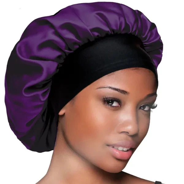 Bonnet Satin à Bord Large Pour Cheveux - Evolve 3 Bonnet Satin à Bord Large Pour Cheveux - Evolve – Image 3