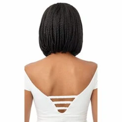 Perruque Tressée Lace 4X4 BOX BRAID BOB - Outré -Invisibobble® Magasin box braids bob perruque lace front outre dos