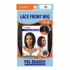 Perruque Tressée Lace 4X4 BOX BRAID BOB - Outré -Invisibobble® Magasin box braids bob perruque lace front outre packaging