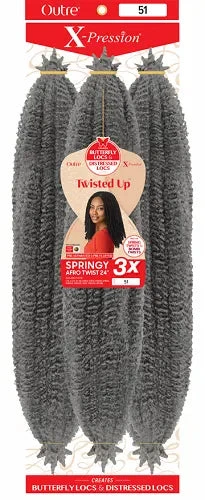 Mèches X-Pression Twisted Up Springy Afro Twist 24 Pouces 3X - Outré 8 Mèches X-Pression Twisted Up Springy Afro Twist 24 Pouces 3X - Outré – Image 8