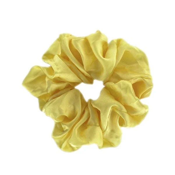 Chouchou Satin Jaune Clair 1 Chouchou Satin Jaune Clair