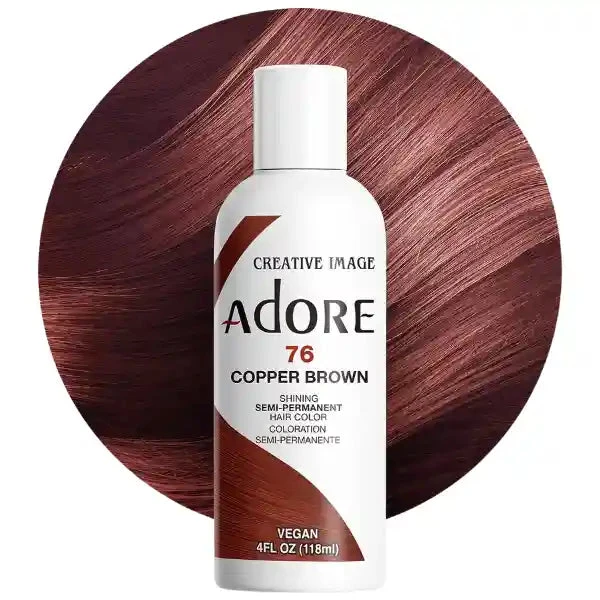Coloration Semi-permanente 76 Copper Brown - ADORE 1 Coloration Semi-permanente 76 Copper Brown - ADORE