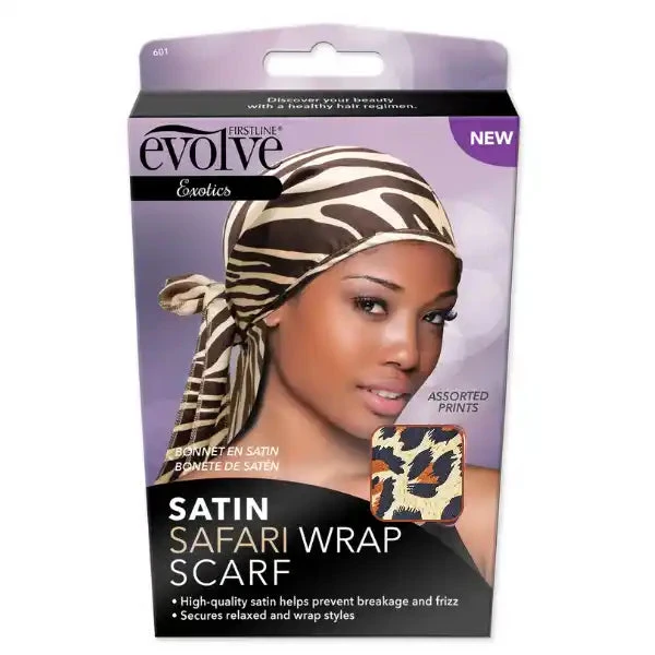 Foulard Satin Wrap Scarf Safari - Evolve 2 Foulard Satin Wrap Scarf Safari - Evolve – Image 2