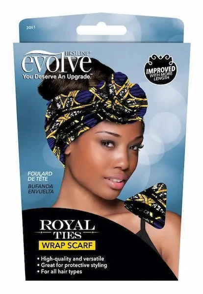 Foulard De Tête Wrap Cheveux Imprimé Bleu - Evolve 3 Foulard De Tête Wrap Cheveux Imprimé Bleu - Evolve – Image 3