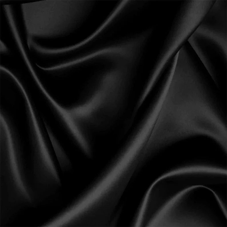 Foulard Satin Edge Wrap Scarf Noir - Evolve 2 Foulard Satin Edge Wrap Scarf Noir - Evolve – Image 2