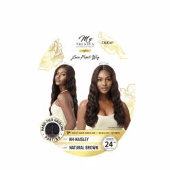 Perruque Lace Front Naturelle HD 24 Pouces HAISLEY - Outré -Invisibobble® Magasin haisley perruque lace front ondulee outre gold label packaging