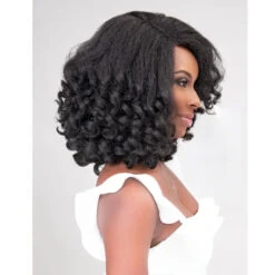 Perruque Lace Wig Yaki Natural Me HAZEL - Janet Collection -Invisibobble® Magasin hazel perruque lace front boucle janet collection natural me cote