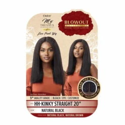 Perruque Naturelle Vierge KINKY STRAIGHT 20 Pouces -Outré -Invisibobble® Magasin kinky straight 20 pouces gold label outre packaging