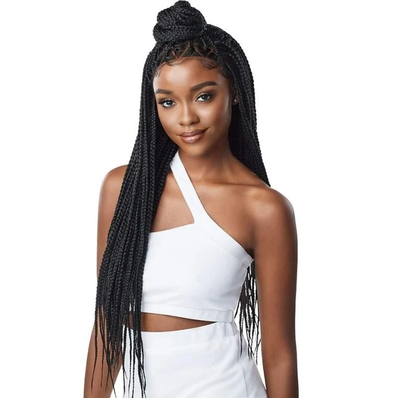 Perruque Lace Wig Tressée Knotless Triangle Part Braids 22 - Outré 1 Perruque Lace Wig Tressée Knotless Triangle Part Braids 22 - Outré