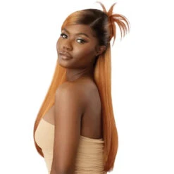 Perruque Lace Front Yaki Straight Kairi - Outré 11 Perruque Lace Front Yaki Straight Kairi - Outré -Invisibobble® Magasin lace front yaki straight perruque longue caramel outre melted hairline kairi