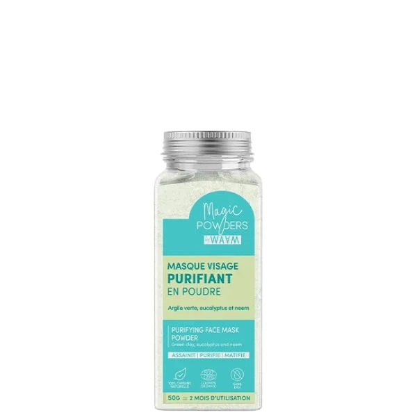 Masque Visage Purifiant En Poudre BIO - WAAM 1 Masque Visage Purifiant En Poudre BIO - WAAM