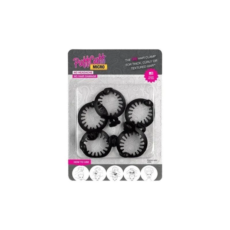 Puff Cuff Micro Black - Pack De 5 Pinces Cheveux Noires 2 Puff Cuff Micro Black - Pack De 5 Pinces Cheveux Noires – Image 2