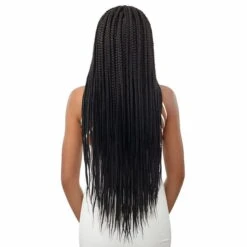Perruque Tressée FEED-IN BOX BRAIDS 36" - Lace HD 4X4 Outré 6 Perruque Tressée FEED-IN BOX BRAIDS 36" - Lace HD 4X4 Outré -Invisibobble® Magasin middle part feed in braids lace front wig outredos