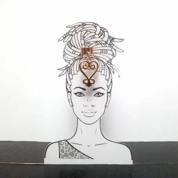 Bijou Tresse Et Locks Adinkra Sankofa - My Afro Touch 2 Bijou Tresse Et Locks Adinkra Sankofa - My Afro Touch – Image 2