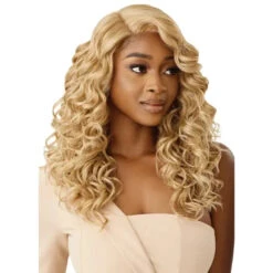 Perruque Lace Front Mi-longue Ondulée Kamari - Outré -Invisibobble® Magasin perruque blonde lace hd loose curl outre kamari