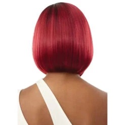 Perruque Bob Lisse HD Lace Peri - Outré -Invisibobble® Magasin perruque bob straight lace rouge bordeaux outre peri