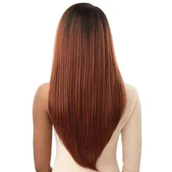 Perruque Lace Front Ginger Teyona - Outre 6 Perruque Lace Front Ginger Teyona - Outre -Invisibobble® Magasin perruque hd wavy ginger blonde longue lacefront outre teyona dos