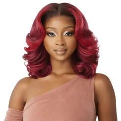 Perruque Semi-naturelle Lace 5X5 Body Wave - Outré 8 Perruque Semi-naturelle Lace 5X5 Body Wave - Outré -Invisibobble® Magasin perruque lace closure body wave bob rouge bordeaux outre lace 5x5 1