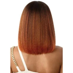 Perruque Lace Front Bob Rousse Anniston - Outré -Invisibobble® Magasin perruque lace front hd transparent bob lisse yaki straight couleur roux ginger lacefront deluxe drff cajun spice anniston outre