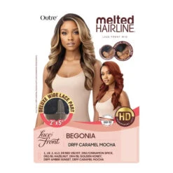 Perruque Lace Front Ondulée Ginger Begonia - Outré -Invisibobble® Magasin perruque lace front hd transparent longue wavy ginger begonia melted hairline couleur dr2 cinnamon spice outre packaging