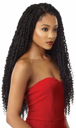 Lace Front Wig Tressée Passion Twist X-PRESSION - Outré 11 Lace Front Wig Tressée Passion Twist X-PRESSION - Outré -Invisibobble® Magasin perruque lace front wig tressee passion twist x pression outre noir 1b profil