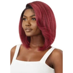 Perruque Lace Front Yaki Bob Lisse Rudy - Outré 7 Perruque Lace Front Yaki Bob Lisse Rudy - Outré -Invisibobble® Magasin perruque lace front yaki straight bob burgundy outre sleeklay part rudy