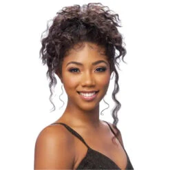 Perruque Lace 360° Curly Bob Mixa - Vanessa -Invisibobble® Magasin perruque lace hd 360 curly bob noir mixa vanessa