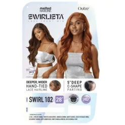 Perruque Lace Front Body Wave Swirl 102 - Outré 7 Perruque Lace Front Body Wave Swirl 102 - Outré -Invisibobble® Magasin perruque lace hd beach wave swirl 102 outre
