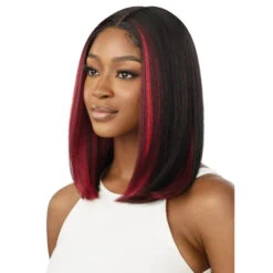 Perruque Bob Droite HD Lace Front Yuri - Outré -Invisibobble® Magasin perruque lace hd bob bordeaux outre yuri
