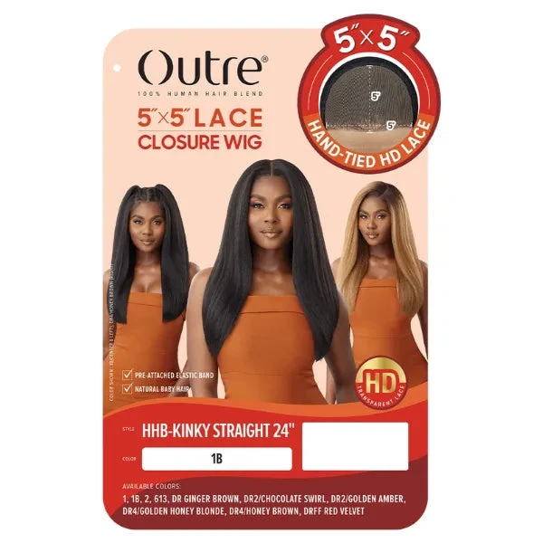 Perruque Kinky Straight Closure HD 5x5 24" - Outre 5 Perruque Kinky Straight Closure HD 5x5 24" - Outre – Image 5