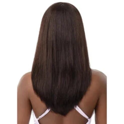 Perruque Straight Naturelle Full Wig Frange Thalya - Outré -Invisibobble® Magasin perruque lisse naturelle avec frange dos thalya outree