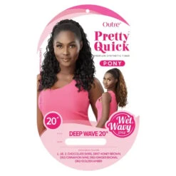 Postiche Bouclée Noir Deep Wave- Outre -Invisibobble® Magasin postiche deep wave ponytail extension outre