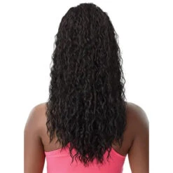 Postiche Bouclé Noir Deep Twist - Outre -Invisibobble® Magasin postiche noir deep wave long outre pretty quick deep twist dos