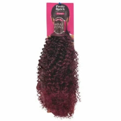 Postiche Queue De Cheval BOHEMIAN COILS 18 Pouces - Outré -Invisibobble® Magasin postiche ponytail long boucle curly bohemian coils ginger rouge bordeau 2t1 burgundy outre