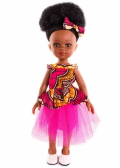 Poupée Afro Bontle - Sibahle Collection -Invisibobble® Magasin poupee noire afro bontle sibahle collection robe rose